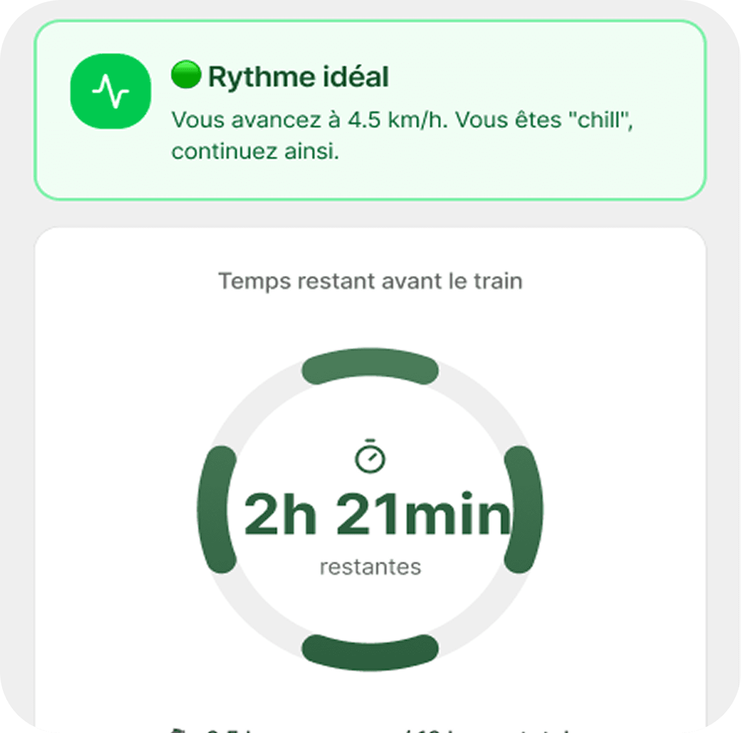 Écran Névé — Alerte retour pour ton train