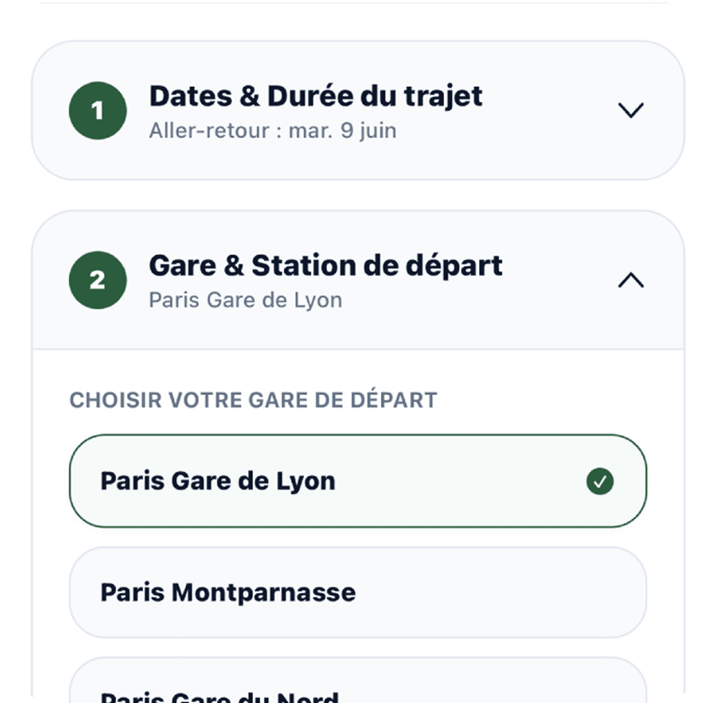 Écran Névé — Réserve ton billet de train