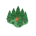 Illustration forêt et cerf