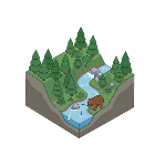 Illustration vallée et rivière
