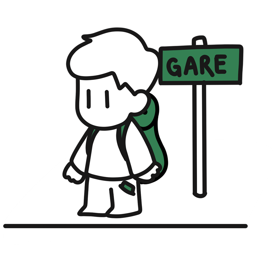 Illustration gare et train